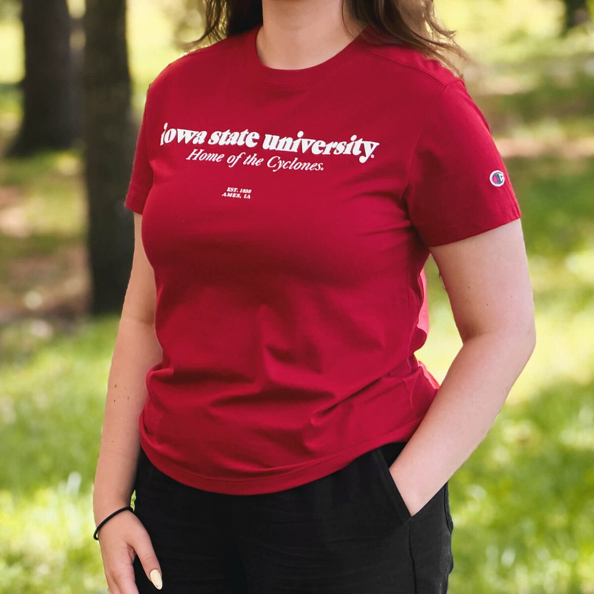 Champion Women's Iowa State University Cardinal Short Sleeve T-Shirt